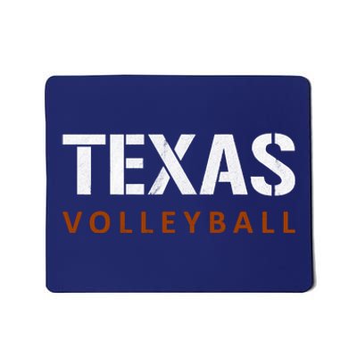 Texas Volleyball Vintage Distressed Mousepad