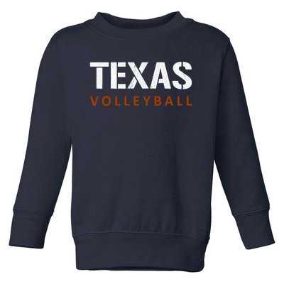 Texas Volleyball Vintage Distressed Toddler Sweatshirt