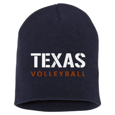 Texas Volleyball Vintage Distressed Short Acrylic Beanie