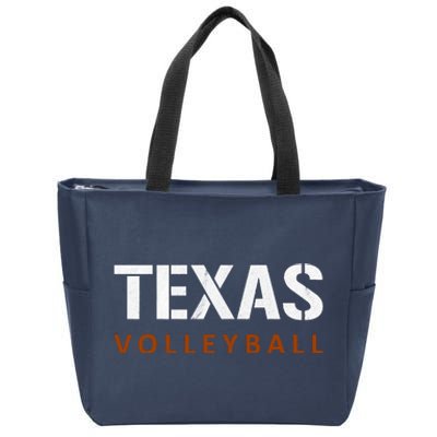 Texas Volleyball Vintage Distressed Zip Tote Bag