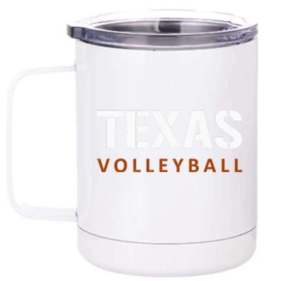 Texas Volleyball Vintage Distressed 12 oz Stainless Steel Tumbler Cup