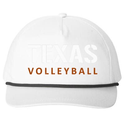 Texas Volleyball Vintage Distressed Snapback Five-Panel Rope Hat