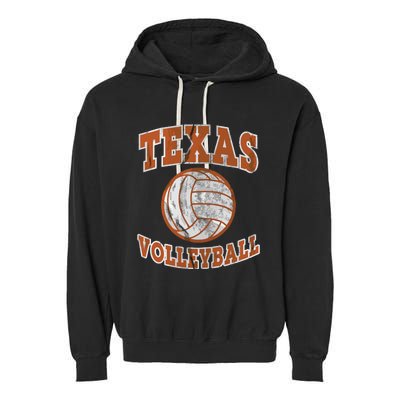 Texas Volleyball Vintage Distressed Garment-Dyed Fleece Hoodie