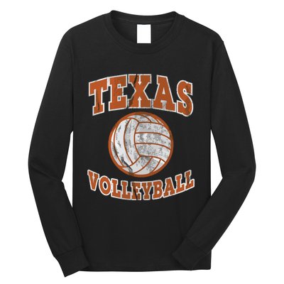 Texas Volleyball Vintage Distressed Long Sleeve Shirt