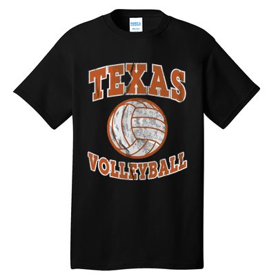 Texas Volleyball Vintage Distressed Tall T-Shirt