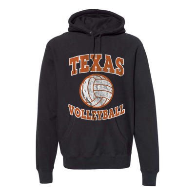 Texas Volleyball Vintage Distressed Premium Hoodie