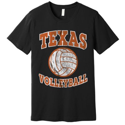 Texas Volleyball Vintage Distressed Premium T-Shirt