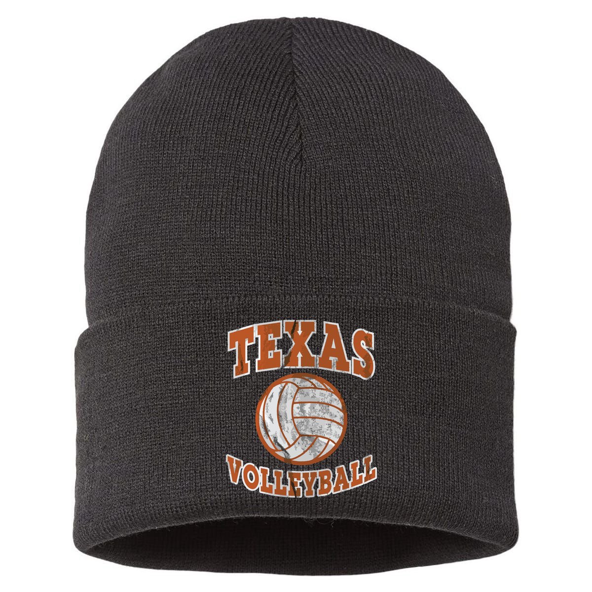 Texas Volleyball Vintage Distressed Sustainable Knit Beanie