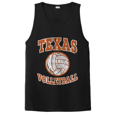 Texas Volleyball Vintage Distressed PosiCharge Competitor Tank