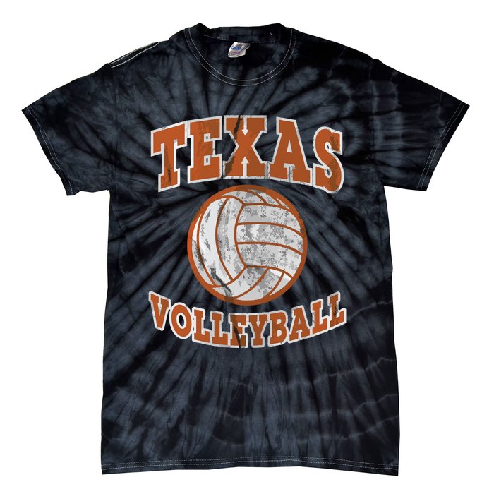 Texas Volleyball Vintage Distressed Tie-Dye T-Shirt