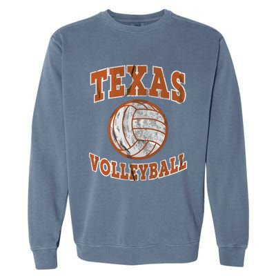 Texas Volleyball Vintage Distressed Garment-Dyed Sweatshirt