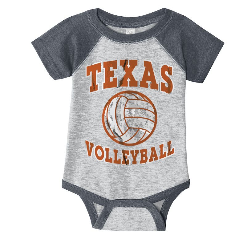 Texas Volleyball Vintage Distressed Infant Baby Jersey Bodysuit