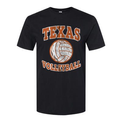 Texas Volleyball Vintage Distressed Softstyle CVC T-Shirt