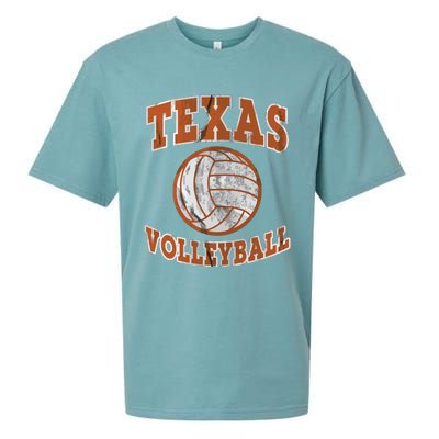 Texas Volleyball Vintage Distressed Sueded Cloud Jersey T-Shirt