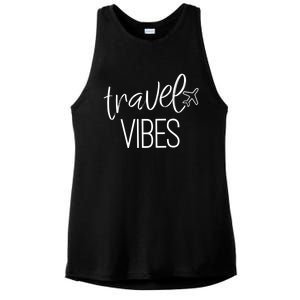 Travel Vibes Vacay Mode Wanderlust Meaningful Gift Ladies PosiCharge Tri-Blend Wicking Tank