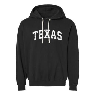 Texas Vintage Varsity Sports Text Garment-Dyed Fleece Hoodie