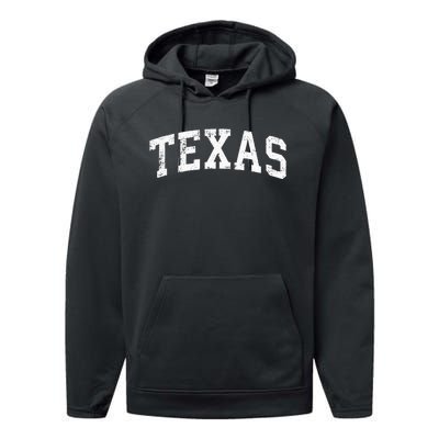 Texas Vintage Varsity Sports Text Performance Fleece Hoodie