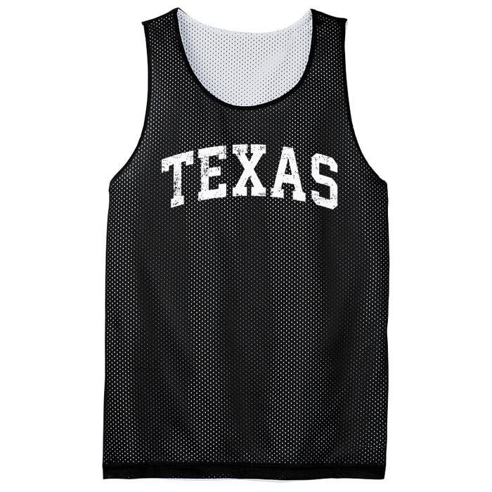 Texas Vintage Varsity Sports Text Mesh Reversible Basketball Jersey Tank