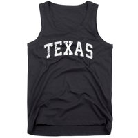 Texas Vintage Varsity Sports Text Tank Top