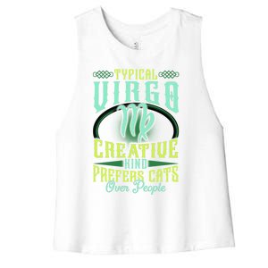 Typical Virgo Virgo Horoscope Astrology Funny Virgo Gift Women's Racerback Cropped Tank