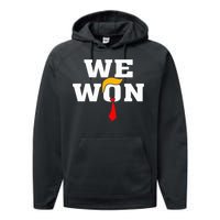 Trump Vance We Won Win Inauguration Day 2025 47th President Performance Fleece Hoodie