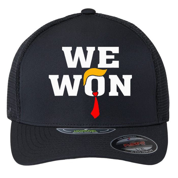 Trump Vance We Won Win Inauguration Day 2025 47th President Flexfit Unipanel Trucker Cap