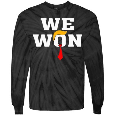 Trump Vance We Won Win Inauguration Day 2025 47th President Tie-Dye Long Sleeve Shirt