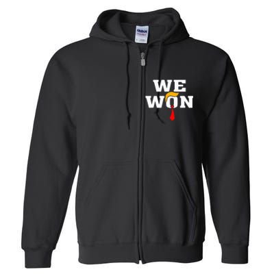 Trump Vance We Won Win Inauguration Day 2025 47th President Full Zip Hoodie