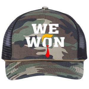 Trump Vance We Won Win Inauguration Day 2025 47th President Retro Rope Trucker Hat Cap