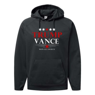 Trump Vance Won Get Over It President Inauguration Day 2025 Performance Fleece Hoodie