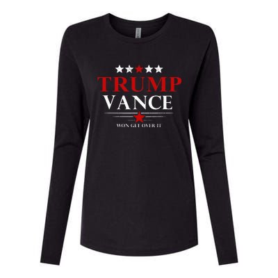 Trump Vance Won Get Over It President Inauguration Day 2025 Womens Cotton Relaxed Long Sleeve T-Shirt