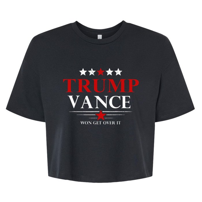 Trump Vance Won Get Over It President Inauguration Day 2025 Bella+Canvas Jersey Crop Tee