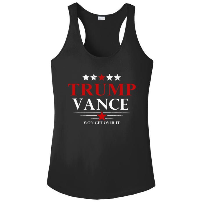 Trump Vance Won Get Over It President Inauguration Day 2025 Ladies PosiCharge Competitor Racerback Tank