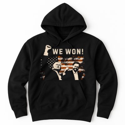 Trump Vance We Won Win Inauguration Day 2025 47th President Hoodie