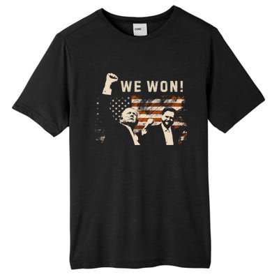 Trump Vance We Won Win Inauguration Day 2025 47th President Tall Fusion ChromaSoft Performance T-Shirt