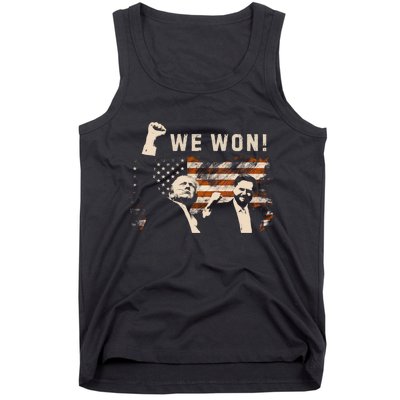 Trump Vance We Won Win Inauguration Day 2025 47th President Tank Top