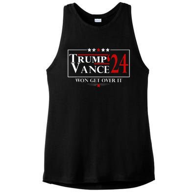 Trump Vance Won Get Over It President Inauguration Day 2025 Ladies PosiCharge Tri-Blend Wicking Tank