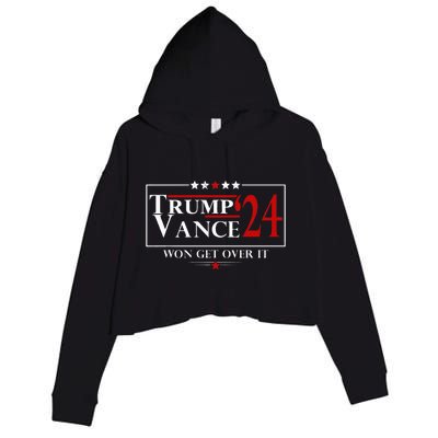 Trump Vance Won Get Over It President Inauguration Day 2025 Crop Fleece Hoodie