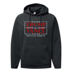 Trump Vance Won Get Over It President Inauguration Day 2025 Performance Fleece Hoodie