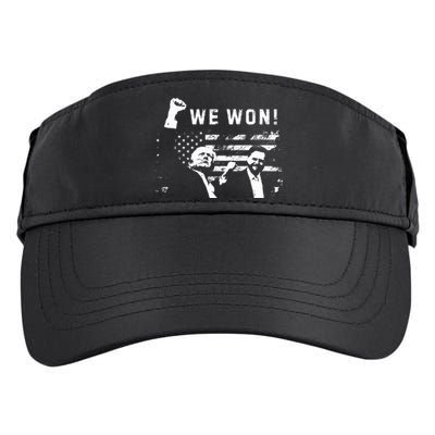 Trump Vance We Won Win Inauguration Day 2025 47th President Adult Drive Performance Visor