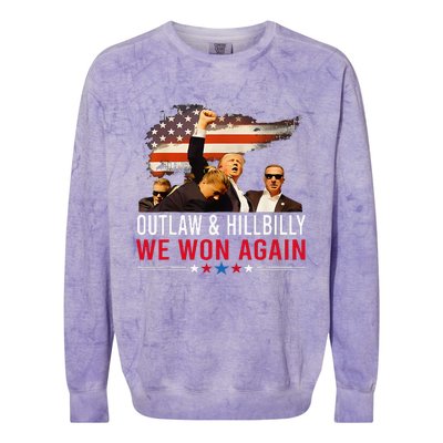 Trump Vance We Won Win Inauguration Day 2025 47th President Colorblast Crewneck Sweatshirt