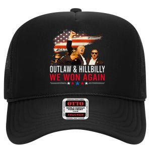 Trump Vance We Won Win Inauguration Day 2025 47th President High Crown Mesh Back Trucker Hat