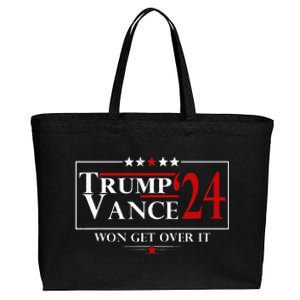 Trump Vance Won Get Over It President Inauguration Day 2025 Cotton Canvas Jumbo Tote