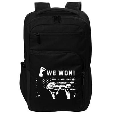 Trump Vance We Won Win Inauguration Day 2025 47th President Premium Impact Tech Backpack