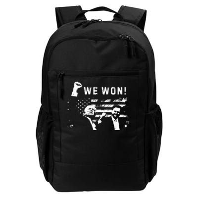 Trump Vance We Won Win Inauguration Day 2025 47th President Premium Daily Commute Backpack