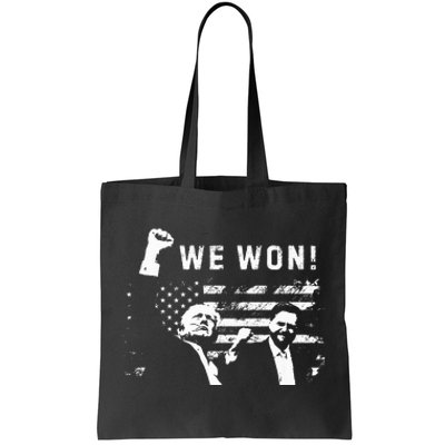 Trump Vance We Won Win Inauguration Day 2025 47th President Premium Tote Bag