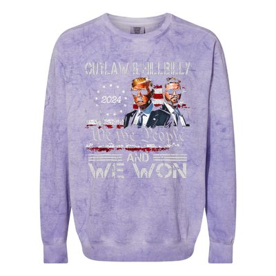 Trump Vance We Won Win Inauguration Day 2025 47th President Colorblast Crewneck Sweatshirt