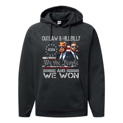 Trump Vance We Won Win Inauguration Day 2025 47th President Performance Fleece Hoodie