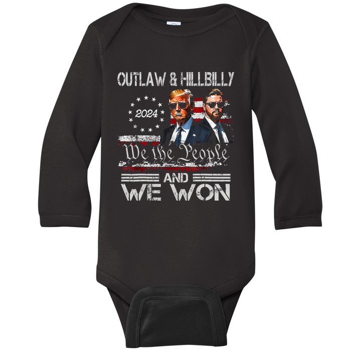 Trump Vance We Won Win Inauguration Day 2025 47th President Baby Long Sleeve Bodysuit