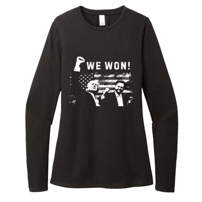 Trump Vance We Won Win Inauguration Day 2025 47th President Womens CVC Long Sleeve Shirt